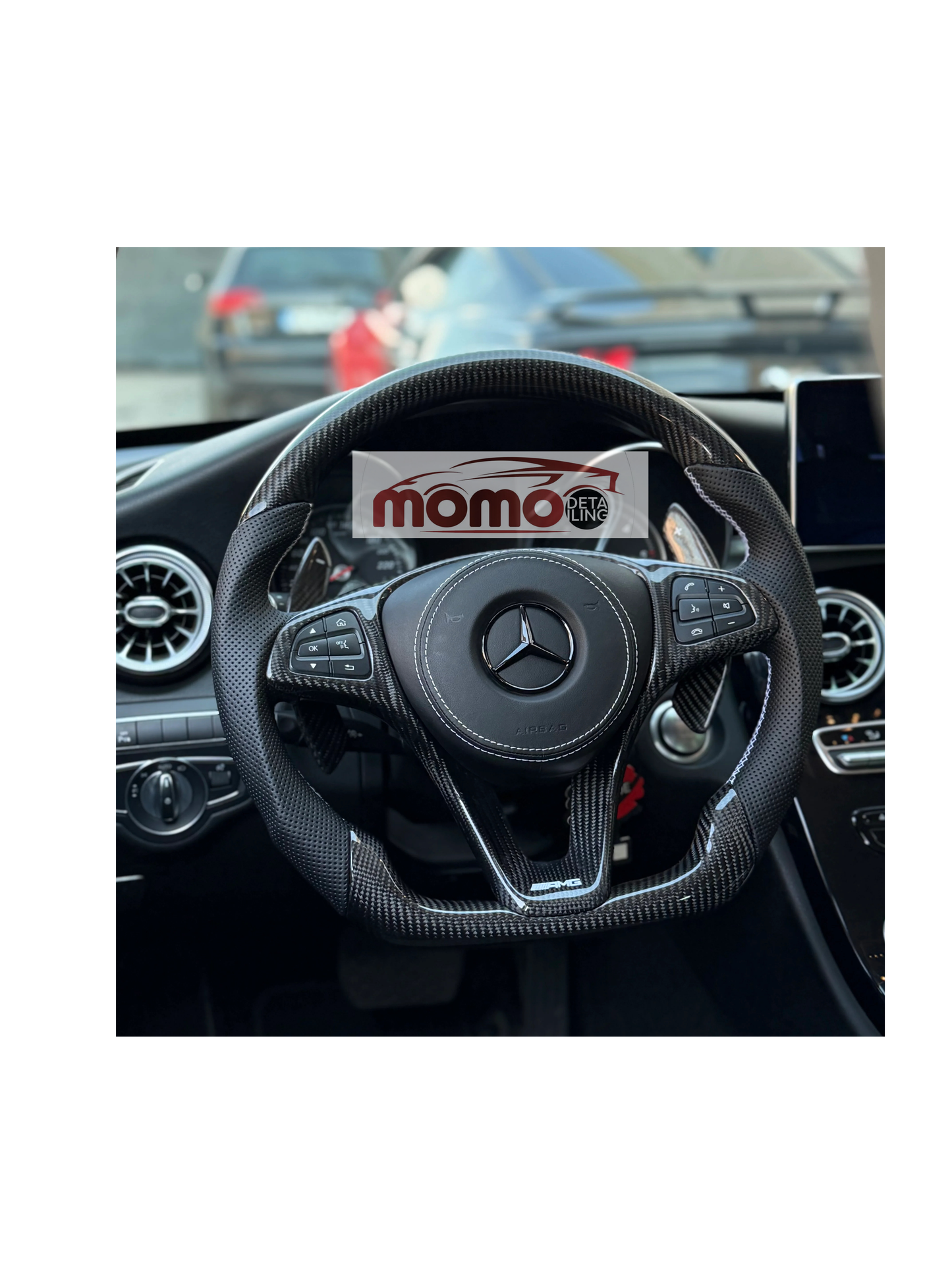Volante Mercedes in carbonio senza cover airbag