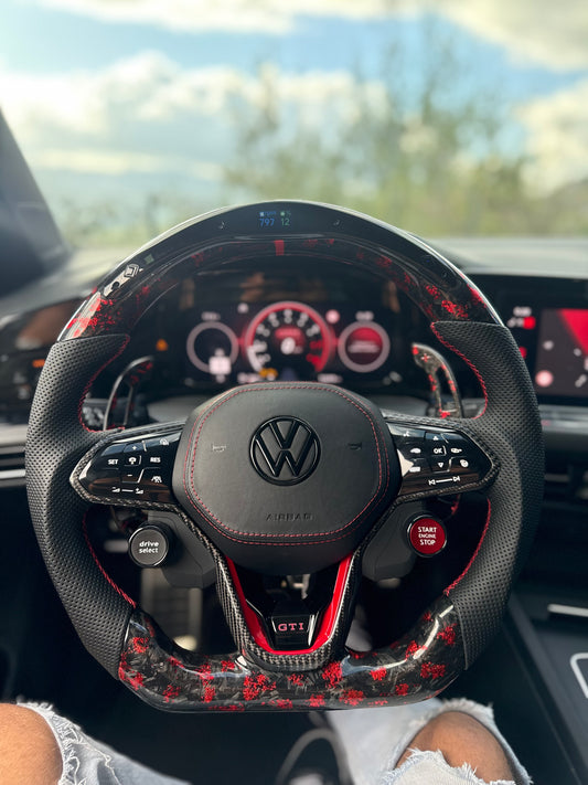 Volante golf 8 GTI in carbonio forgiato
